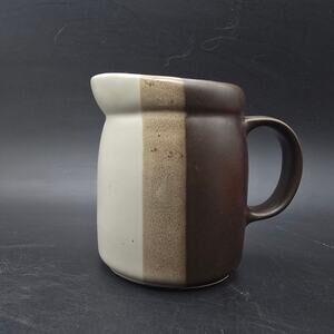 McCoy Pottery Sandstone Creamer TriColor Brown Beige White